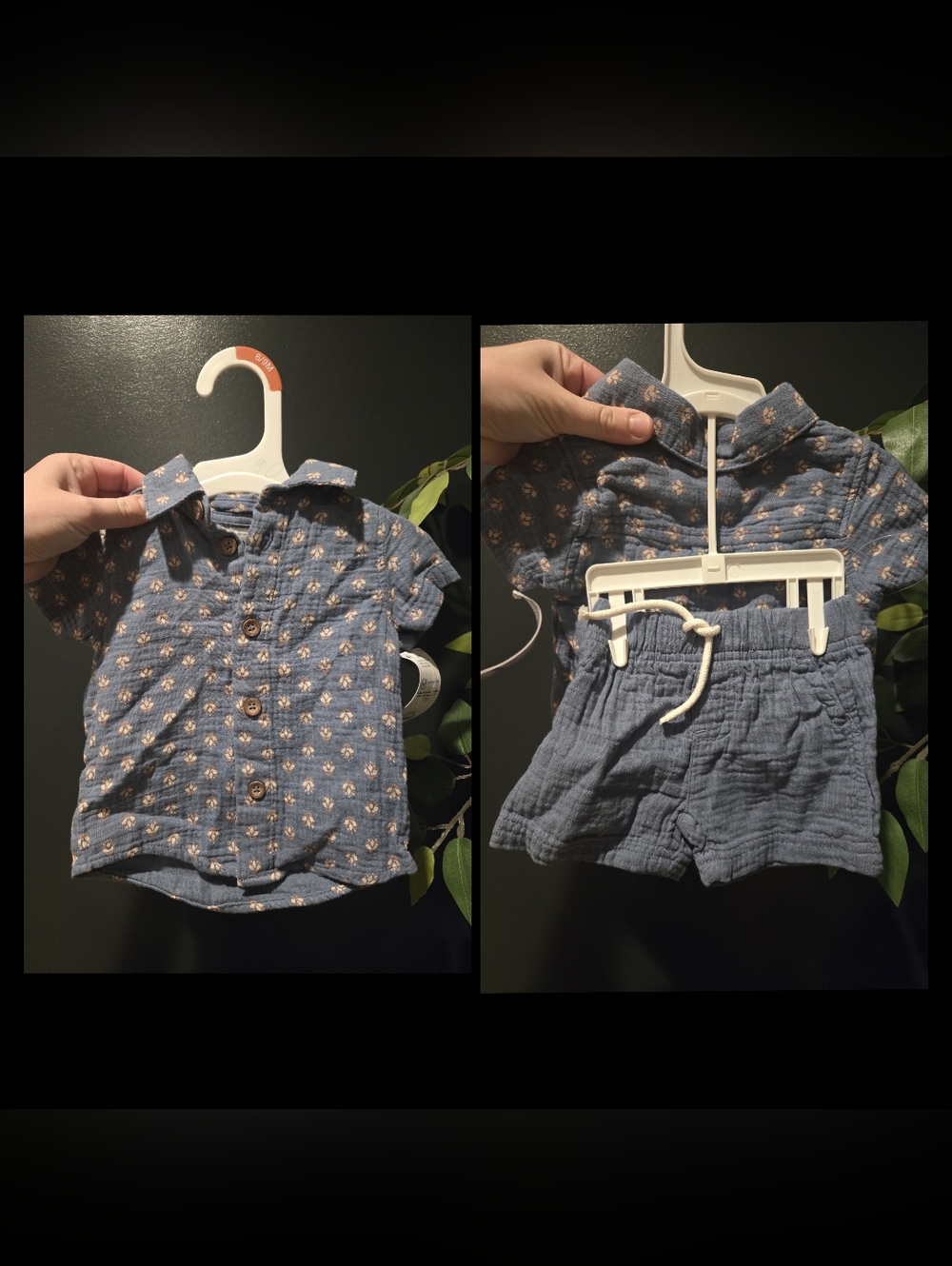 Baby Boy Linen Shirt and Shorts Set NWT 3 Months